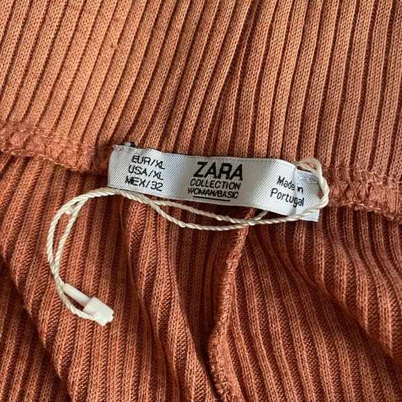 Zara Rust Wide-Leg Pants - Picture 8 of 10